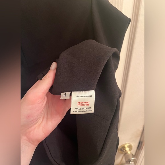 Solace London Cutout Midi Dress Bodycon Black Size 4 - Picture 4 of 4